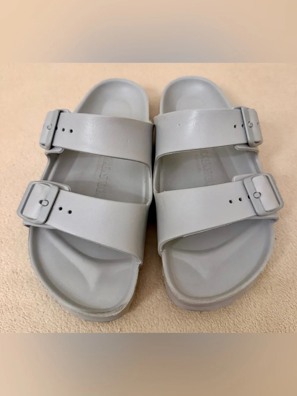 Birkenstock Women’s Arizona Eva Grey SZ 36 Beachy Gorpcore Utility Slide Sandals